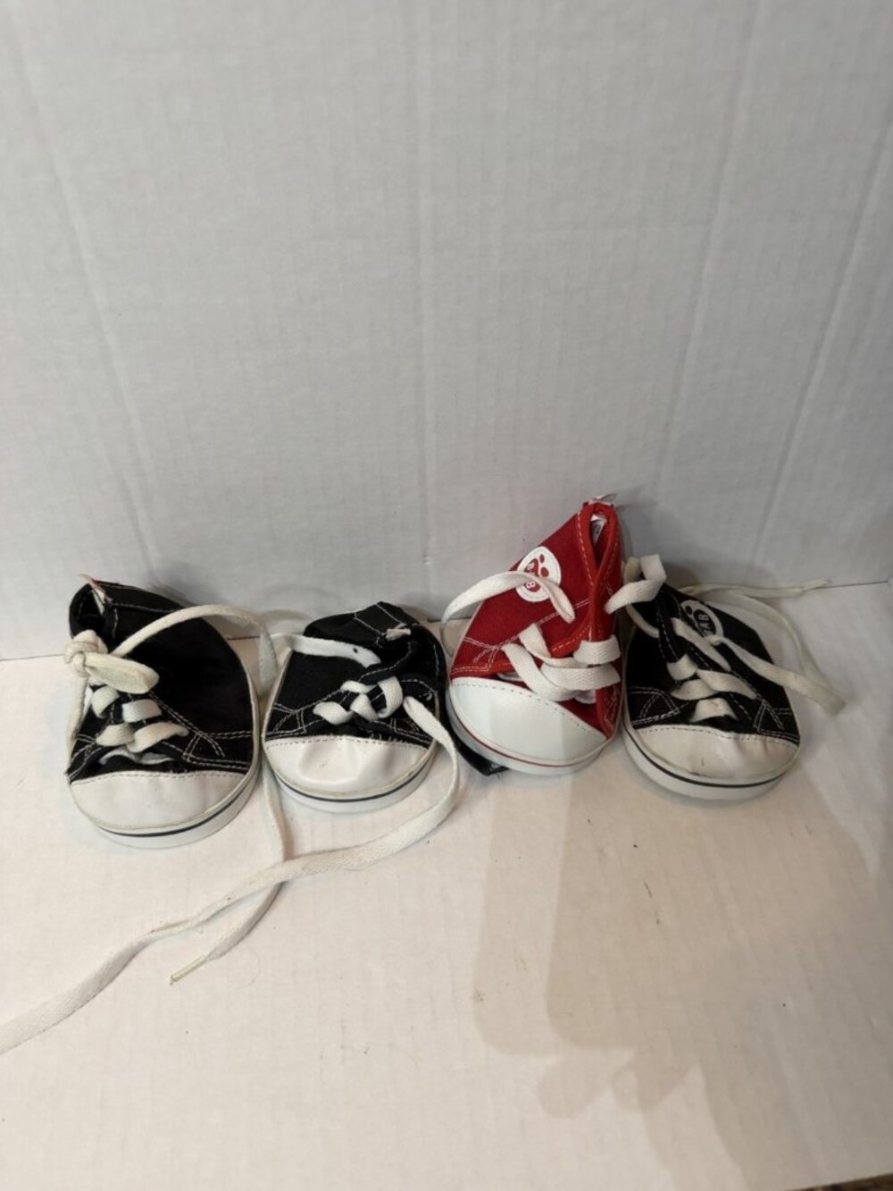 Build A Bear Workshop BAB Black & White Tennis Shoes High Top Sneakers